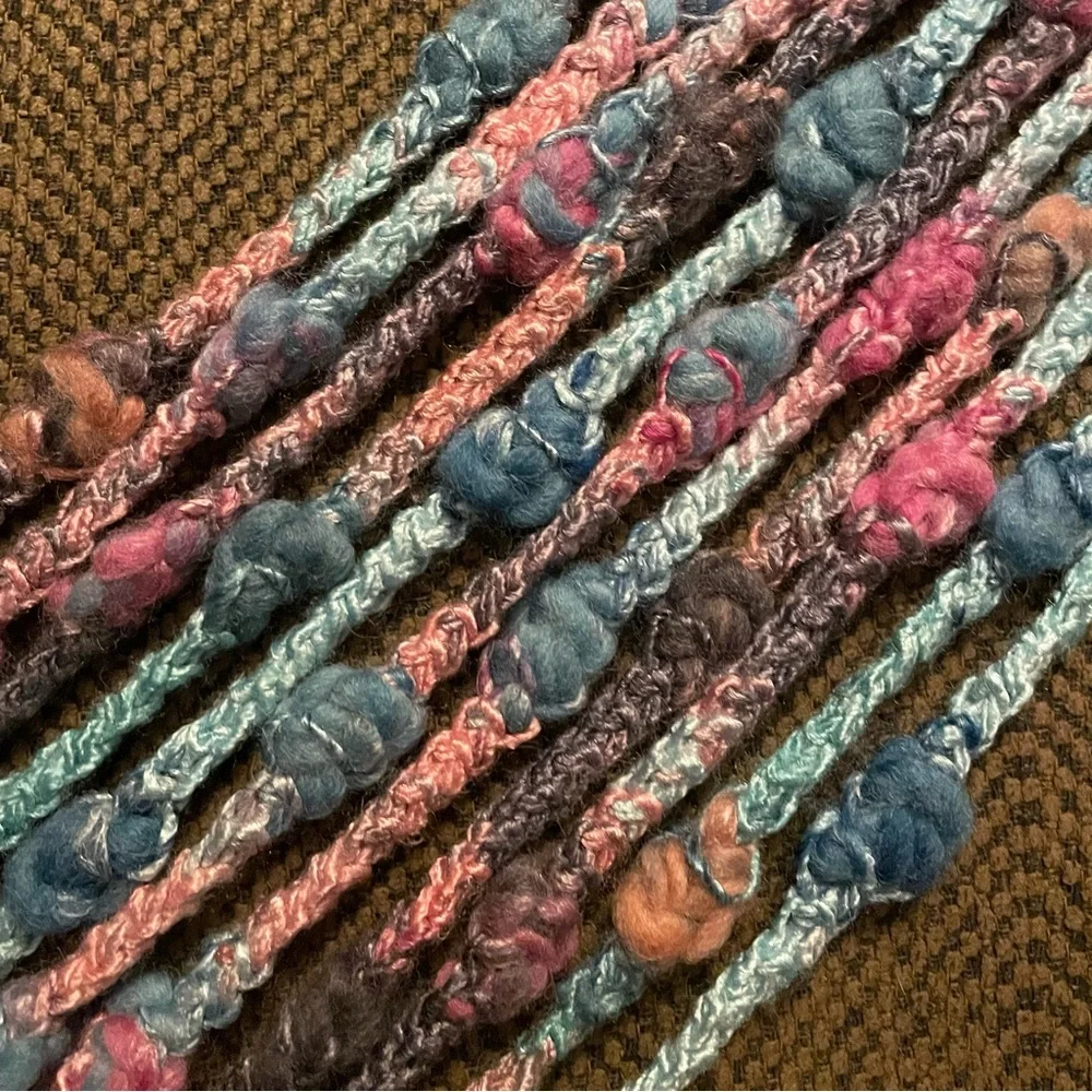 Hair Fall Ponytail 26”, Blue & Pink